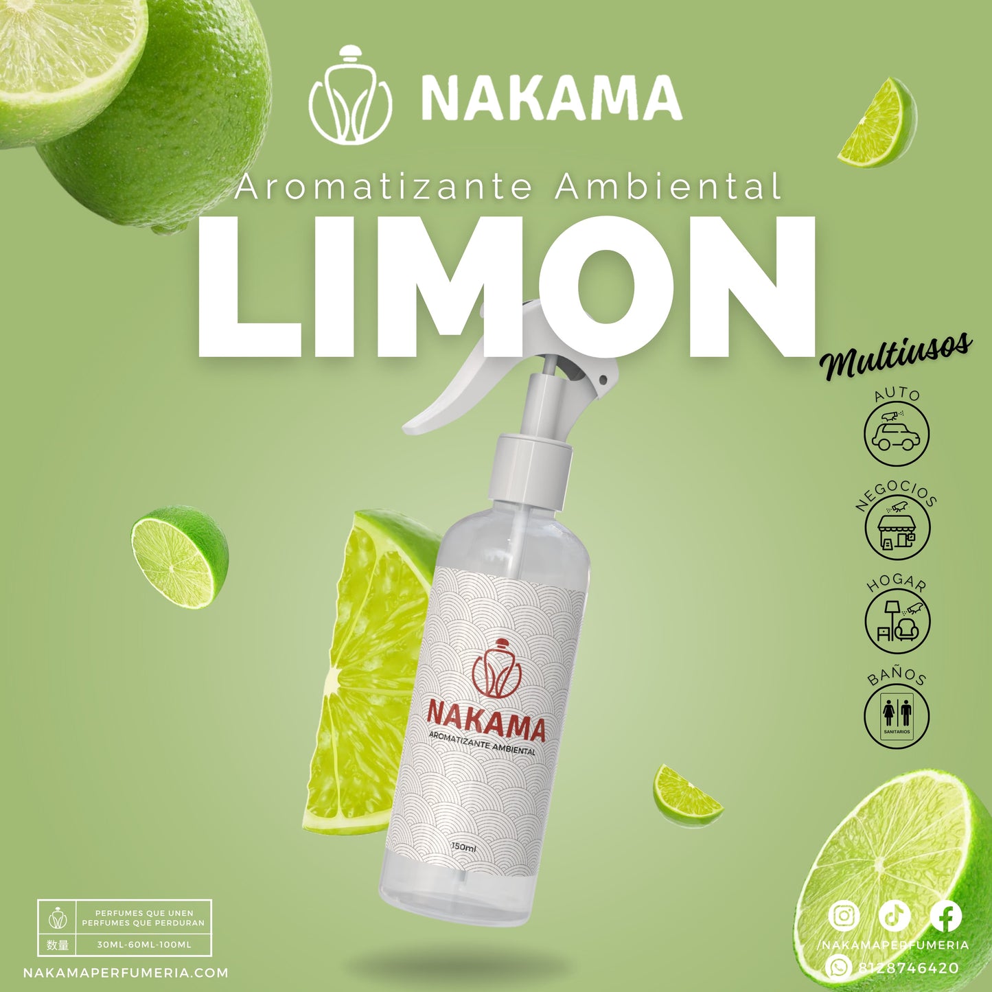 AROMA AMBIENTAL NAKAMA- LIMÓN