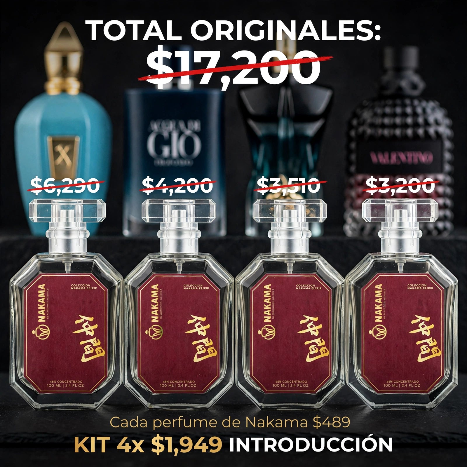 Kit Perfecto NAKAMA - 4 Ocasiones, 4 Best Sellers de Hombre