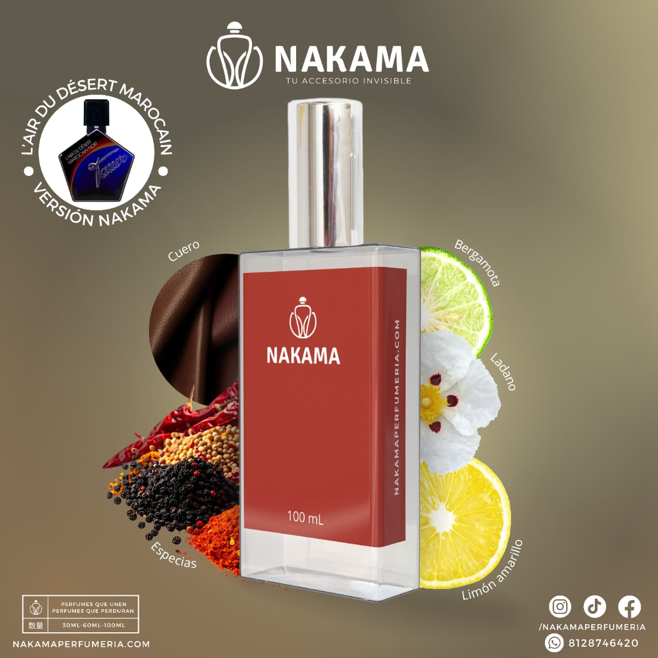 NCH836 L’AIR DU DÉSERT MAROCAIN NOIR  - TAUER PERFUMES- UNISEX