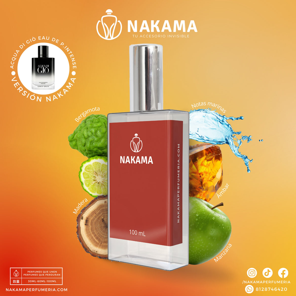 NM878 ACQUA DI GIO EAU DE PARFUM INTENSE - ARMANI- CABALLERO